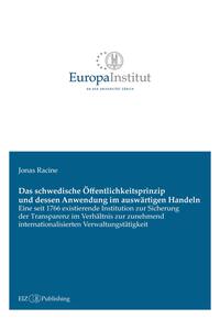 Vorderes Coverbild Das schwedische Öffentlichkeitsprinzip und dessen Anwendung im auswärtigen Handeln