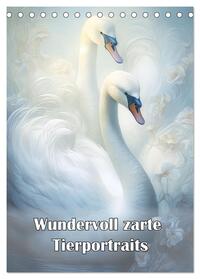 Wundervoll zarte Tierportraits (Tischkalender 2025 DIN A5 hoch), CALVENDO Monatskalender