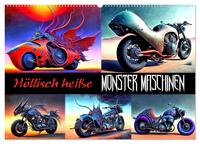 Höllisch heiße Monster Maschinen (Wandkalender 2025 DIN A2 quer), CALVENDO Monatskalender