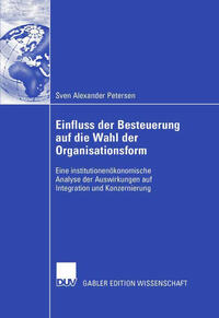 Vorderes Coverbild Einfluss der Besteuerung auf die Wahl der Organisationsform