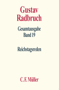 Vorderes Coverbild Gustav Radbruch Gesamtausgabe