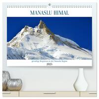 MANASLU HIMAL gewaltige Bergriesen (hochwertiger Premium Wandkalender 2025 DIN A2 quer), Kunstdruck in Hochglanz