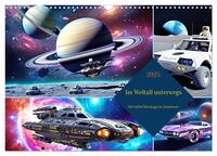 Im Weltall unterwegs - Verrückte Fahrzeuge im Universum (Wandkalender 2025 DIN A3 quer), CALVENDO Monatskalender