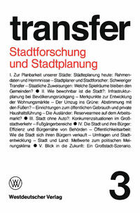 Vorderes Coverbild Stadtforschung und Stadtplanung