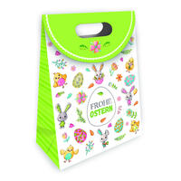 Trötsch Geschenktasche mit Verschluss klein Osterspaß Tragetasche Papiertüte Geschenktüte Henkeltasche Ostertasche