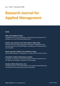 Vorderes Coverbild Research Journal for Applied Management - Jg. 1, Heft 2