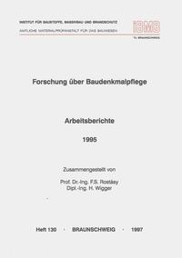 Forschung über Baudenkmalpflege: Arbeitsberichte