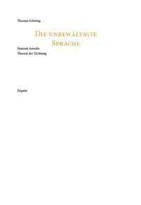 Vorderes Coverbild Die unbewältigte Sprache