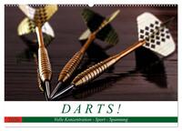 Darts. Konzentration - Sport - Spannung (Wandkalender 2026 DIN A2 quer), CALVENDO Monatskalender