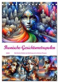 Ikonische Gesichtsmetropolen (Tischkalender 2025 DIN A5 hoch), CALVENDO Monatskalender