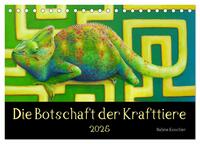 Die Botschaft der Krafttiere (Tischkalender 2025 DIN A5 quer), CALVENDO Monatskalender