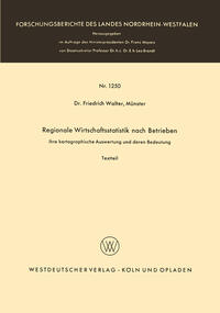 Regionale Wirtschaftsstatistik nach Betrieben