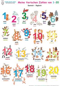 Vorderes Coverbild Meine tierischen Zahlen von 1-20. Poster