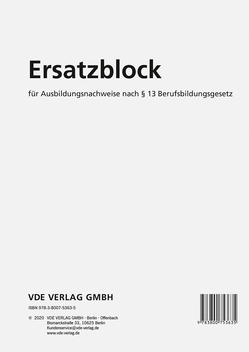 Anderes Coverbild Ersatzblock