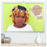Kinderporträts aus Afrika (hochwertiger Premium Wandkalender 2025 DIN A2 quer), Kunstdruck in Hochglanz