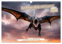 KI-Dino-Expeditionen Zwölf Monate im Land der Saurier (Wandkalender 2025 DIN A3 quer), CALVENDO Monatskalender