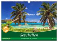 Seychellen – Traumstrände im Paradies (Wandkalender 2025 DIN A3 quer), CALVENDO Monatskalender