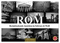 ROM - Ansichten in Schwarz und Weiß (Wandkalender 2025 DIN A4 quer), CALVENDO Monatskalender