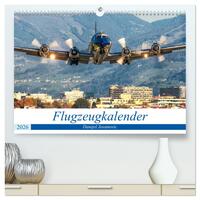 Flugzeugkalender (hochwertiger Premium Wandkalender 2026 DIN A2 quer), Kunstdruck in Hochglanz