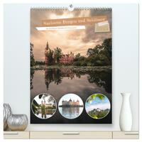 Sachsens Burgen und Schlösser - Beschreibbarer Kalender mit Ortsangaben (hochwertiger Premium Wandkalender 2025 DIN A2 hoch), Kunstdruck in Hochglanz