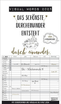 Vorderes Coverbild Visual Words Familienplaner 2025