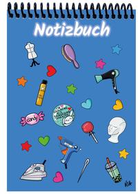 Vorderes Coverbild A 4 Notizblock Manga Items, blau, blanko