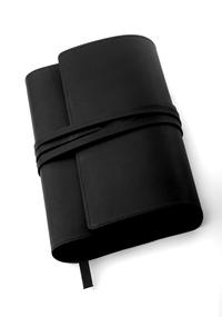 MILANO M (schwarz) - variable Buchhülle aus Leder - Echtes Leder
