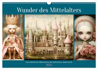 Vorderes Coverbild Wunder des Mittelalters. Surrealistische Illustration der keltischen Anderswelt (Wandkalender 2025 DIN A3 quer), CALVENDO Monatskalender