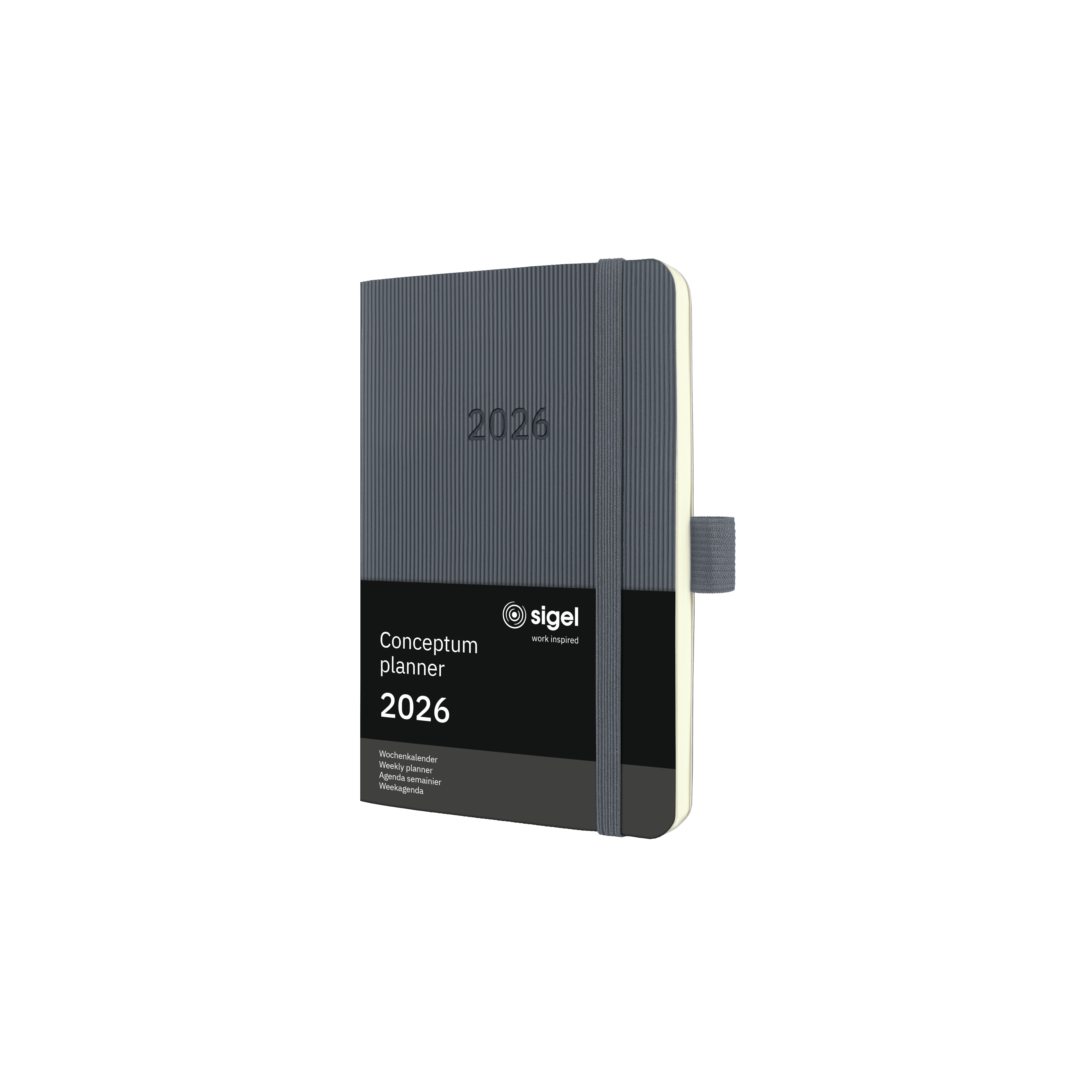 SIGEL C2637 Wochenkalender Conceptum 2026, ca. A6, , dunkelgrau