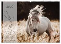 Pferde - Spiegel deiner Seele (Wandkalender 2026 DIN A2 quer), CALVENDO Monatskalender