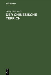 Vorderes Coverbild Der chinesische Teppich