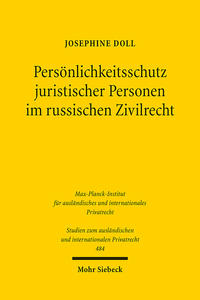 Persönlichkeitsschutz juristischer Personen im russischen Zivilrecht