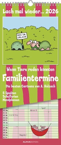 Lach mal wieder... 2026 Familienplaner - Familienkalender - Wandkalender - 19,5x45