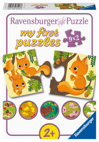 Kinderpuzzle 9x2 Teile - Tiere und ihre Kinder