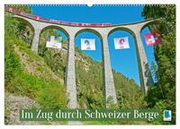 Im Zug durch Schweizer Berge (Wandkalender 2026 DIN A2 quer), CALVENDO Monatskalender