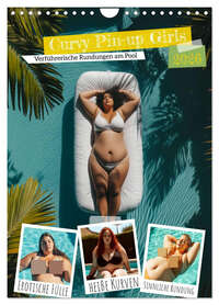 Curvy Pin-up Girls - Verführerische Rundungen am Pool (Wandkalender 2026 DIN A4 hoch), CALVENDO Monatskalender