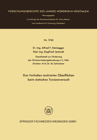 Das Verhalten ionitrierter Oberflächen beim statischen Torsionsversuch