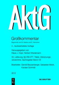 Aktiengesetz / §§ 258-277; Titelei; Abkürzungsverzeichnis; Register Band 7/2