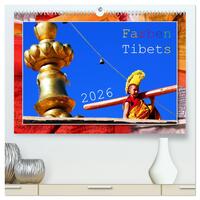 Farben Tibets (hochwertiger Premium Wandkalender 2026 DIN A2 quer), Kunstdruck in Hochglanz