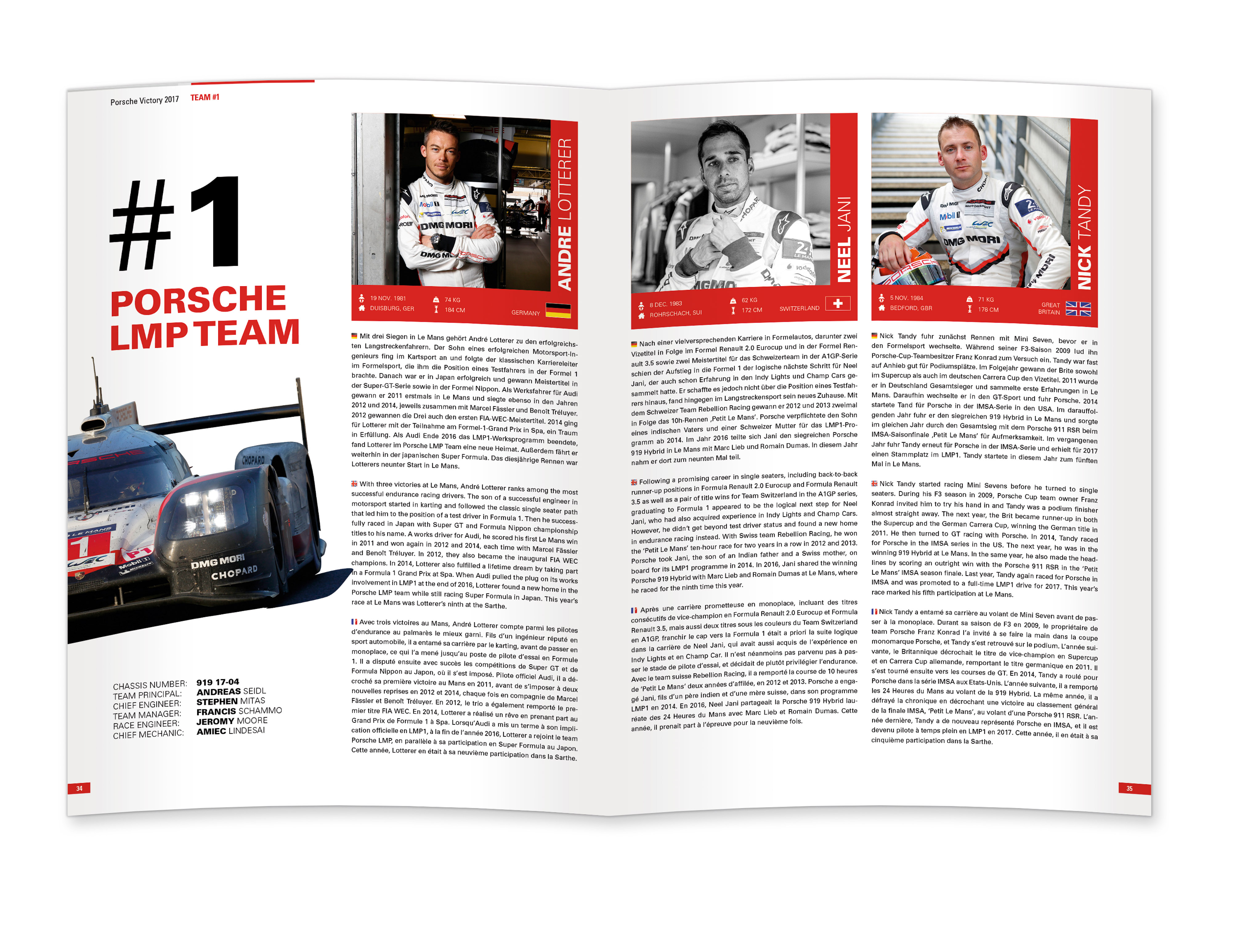 Beispielinhalt (Bild) Porsche Victory 2017 in Le Mans
