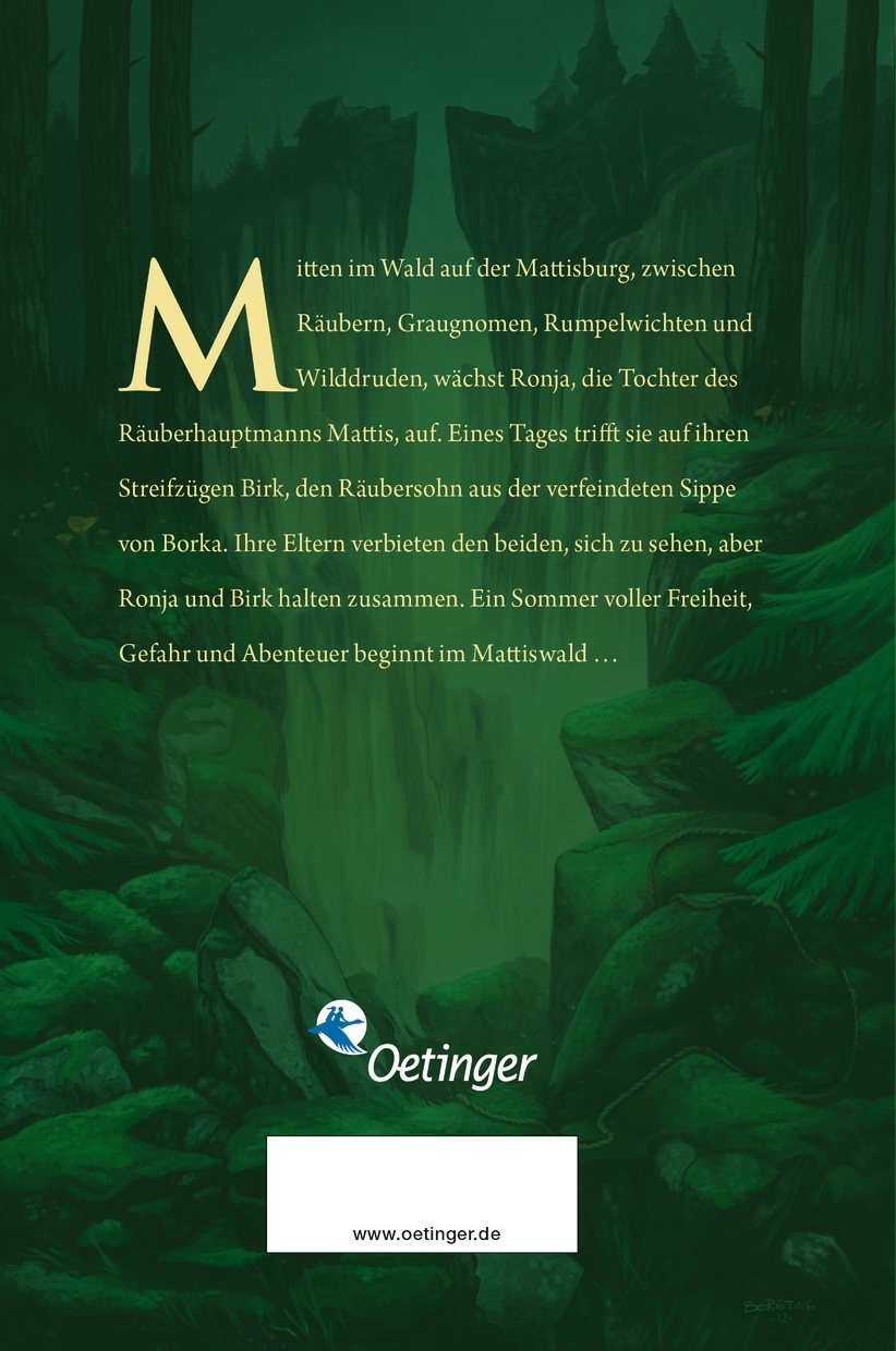 Rückseitencover Ronja Räubertochter