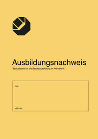 Vorderes Coverbild Ausbildungsnachweis/Berichtsheft für die Berufsausbildung im Handwerk