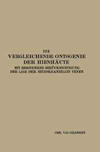 Vorderes Coverbild Die Vergleichende Ontogenie der Hirnhäute
