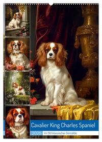 Cavalier King Charles Spaniel (Wandkalender 2025 DIN A2 hoch), CALVENDO Monatskalender