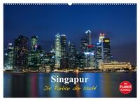Singapur - Die Farben der Nacht (Wandkalender 2025 DIN A2 quer), CALVENDO Monatskalender
