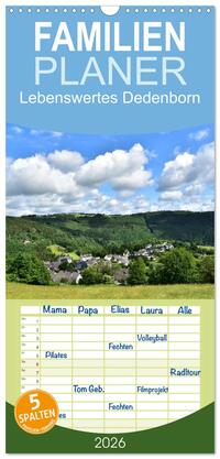 Familienplaner 2026 - Lebenswertes Dedenborn mit 5 Spalten (Wandkalender, 21 x 45 cm) CALVENDO