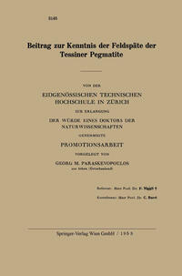 Beitrag zur Kenntnis der Feldspäte der Tessiner Pegmatite