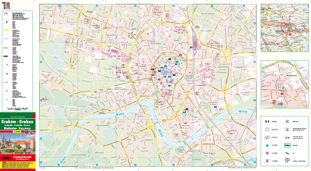 Krakau - Wadowice, City Pocket , Stadtplan 1:10.000