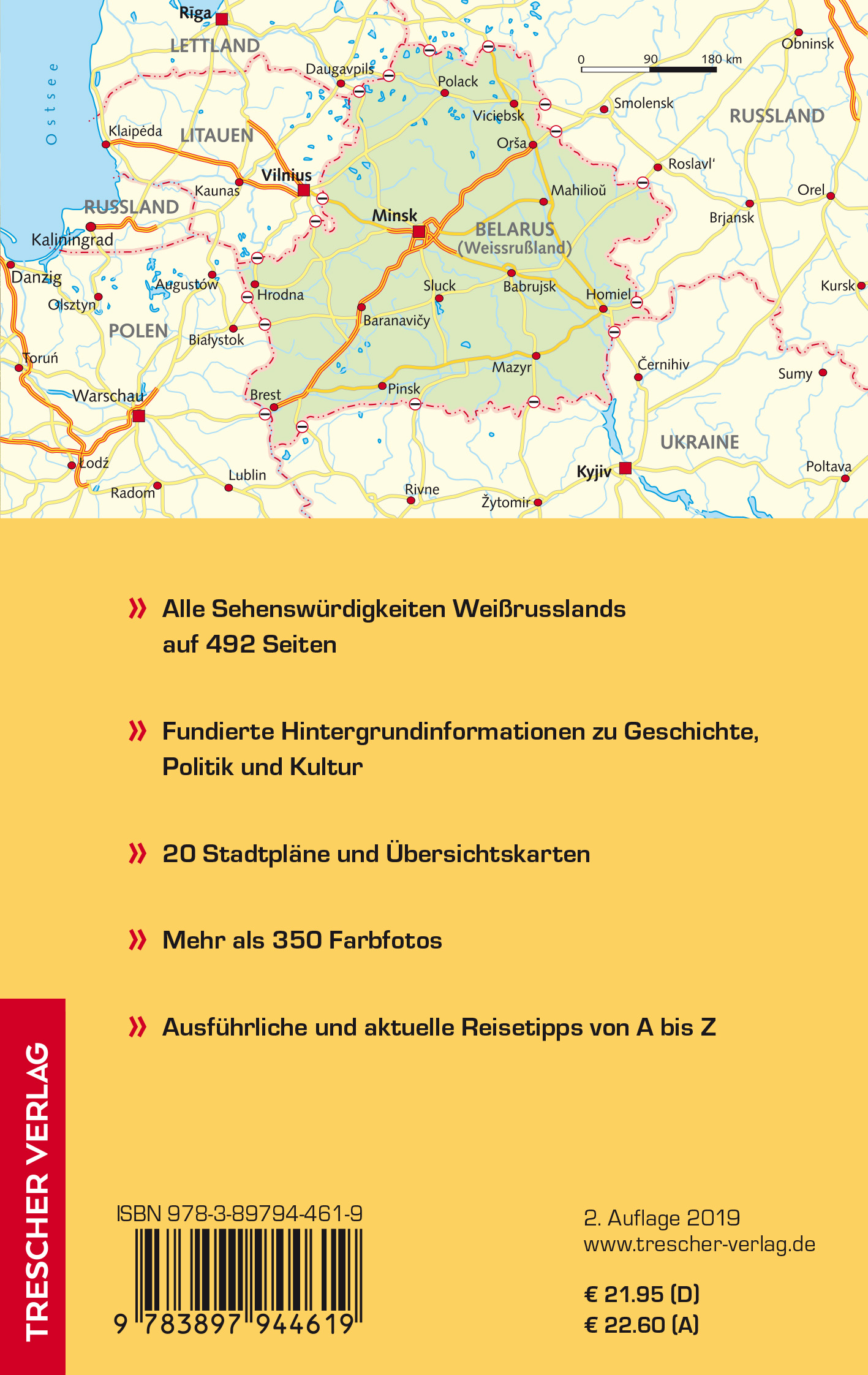 Rückseitencover TRESCHER Reiseführer Weißrussland