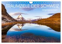 TRAUMZIELE DER SCHWEIZ Impressionen (Wandkalender 2025 DIN A4 quer), CALVENDO Monatskalender